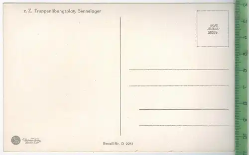 Tr. Üb. Pl. Sennelager-Diebeshof um 1930/1940, Verlag: Driesen, Berlin , POSTKARTE, Erhaltung: I-II, Karte