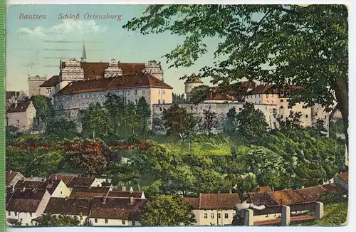 BAUTZEN, Schloss Ortensburg um 1930/1940 Verlag: Philipp Krebs, Dresden  Postkarte,  mitFrankatur, mit Stempel , BAUTZEN