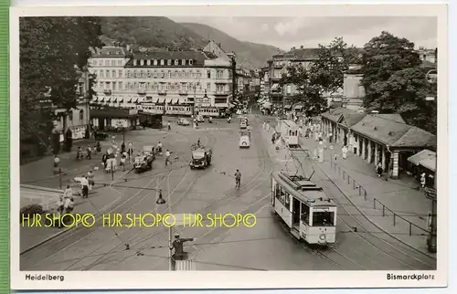 Heidelberg, Bismarckplatz,  um 1950/1960, Verlag: Edm. v. König, Heidelberg, Postkarte, unbenutzte Karte
