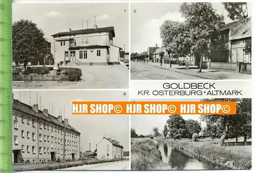 „Goldbeck, Kr. Osterburg-Altmark“ um 1970/1980, Ansichtskarte  ungebrauchte Karte