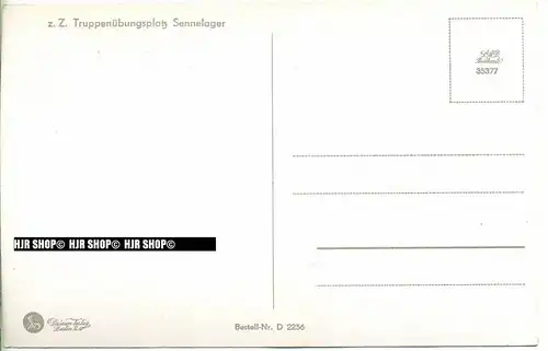 „ Truppenübungsplatz Sennelager, Försterei in der Heide“   um 1920/1930,  Ansichtskarte, ungebrauchte Karte