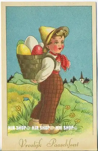 „ Vroolijk Paaschfeest “   um 1930/1940,  Ansichtskarte, ungebrauchte Karte
