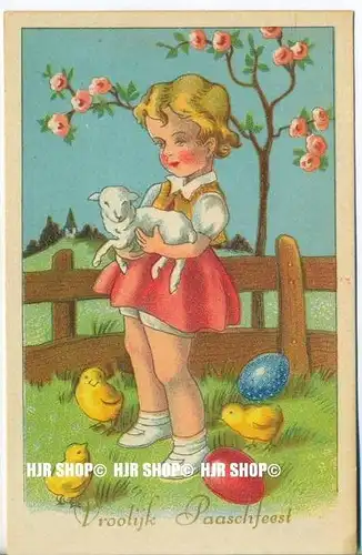 „ Vroolijk Paaschfeest “   um 1930/1940,  Ansichtskarte, ungebrauchte Karte