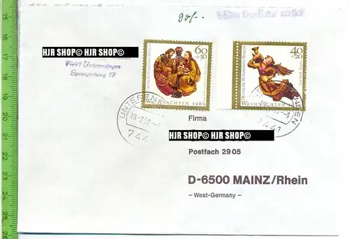 1989, Weihnachten, MiNr. 858+859 MiF