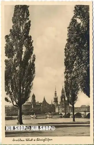 um 1940/1950  Antsichtskarte,  „Blick vom Königsufer, “  mit Frankatur, Stempel,