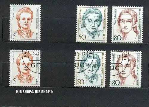 1989, Frauen MiNr. 833 **, 833 Gest./ MiNr. 770+771 **, 770+771 gest