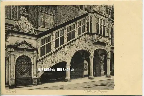 um 1920/1930 Ansichtskarte  „Rathaus - Treppe,“  ungebrauchte Karte