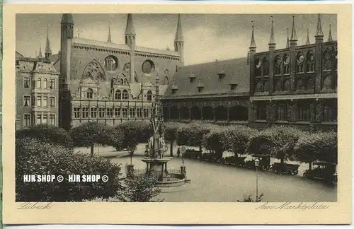 um 1920/1930 Ansichtskarte  „Am Marktplatz,“  ungebrauchte Karte