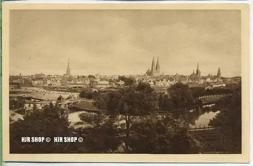 um 1920/1930 Ansichtskarte  „Lübeck v. Westen,“  ungebrauchte Karte