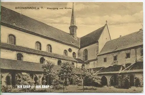 um 1920/1930 Ansichtskarte  „Kreuzgang und Kirche“ , ungebrauchte Karte