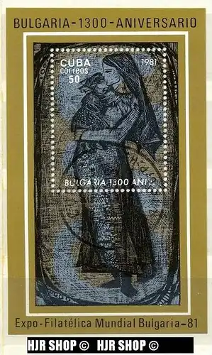 1981,Bulgaria 81, BL.68 gest.