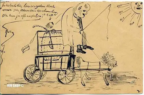 Postkarte von Berlin nach Döbeln   gelaufen, frankiert, 1914