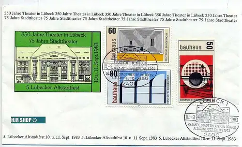 FDC, 5. Lübecker Altstadtfest 10. u. 11. Sept. 1983, Sonderst. Lübeck
