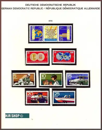 DDR, 1970** 8 Marken