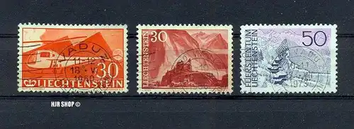 Liechtenstein 3 Werte, Minr. 383,391,584. gest.