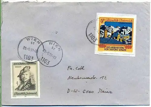 Brief, 29.03.1991, WIEN – Mainz,