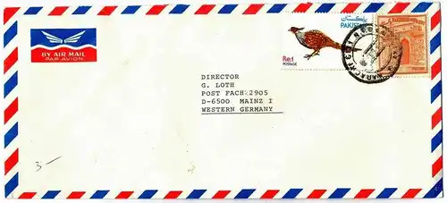 Luftpost-Brief, 00.00.1980, Karachi – Mainz,