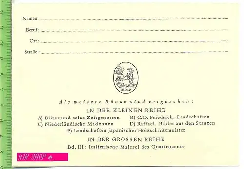Postkarte, Verlag der silbernen Bücher