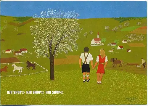 WIECHMANN – BILDKARTEN Josef Wahl, Ländlicher Frühling, Nr.579