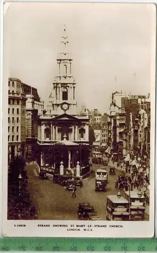 London, St. Mary-Le-Strand Church  um 1930/1940 Verlag: ,  POSTKARTE,  mit Frankatur, mit Stempel, LONDON 10.7.1936 Erha