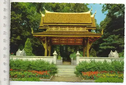 Bad Homburg – siam. Tempel, um 1960/70 Verlag:---, Postkarte mit Frankatur, mit Stempel, Bad Homburg 02.03.63, Erhaltung