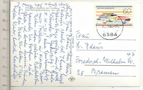 Königstein/Taunus - Posterholungsheim, um 1970/80, Verlag: KORR`s Großverlag Schwalbach, Postkarte mit Frankatur,