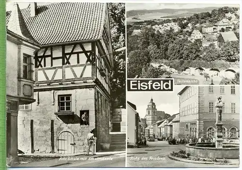 Eisfeld, Dreifelderkarte um 1970/1980, Verlag: Bild und Heimat, Postkarte mit Frankatur, mit Stempel, HILDBURGHAUSEN
