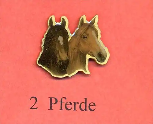 Pferde – Pins 2 PFERDE Maße: Höhe ca. 2,5 cm Zustand: Neu
