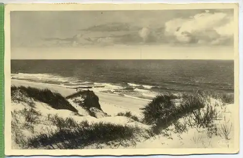 Ostseebad, Zoppot, Blick von den Dünen um 1940/1950 Verlag:  Stengel&Co. Postkarte, mit Frankatur, mit Stempel,