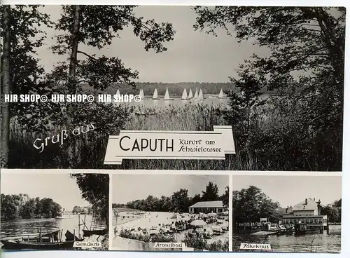 „Caputh“  um 1950/1960  ANSICHTSKARTE,  mit Frankatur, mit Stempel