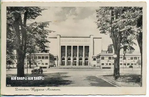 um 1940/1950  Antsichtskarte,  „Dresden Hygiene-Museum, “  mit Frankatur, Stempel,