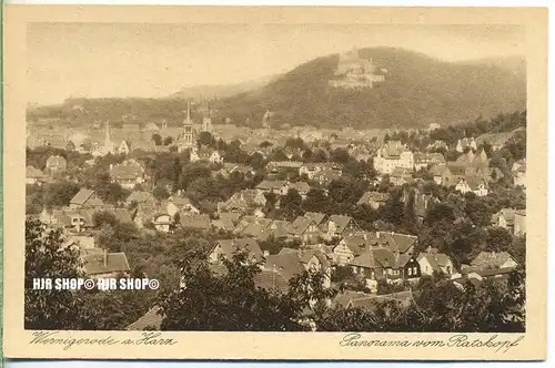 um 1920/1930 Ansichtskarte,  „Panorama vom Ratskopf “  ungebrauchte Karte