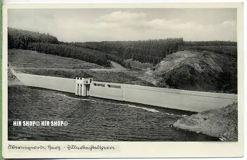 um 1940/1950 Ansichtskarte,  „Wernigerode, Talsperre“  mit Frankatur, Stempel 17.11.1942