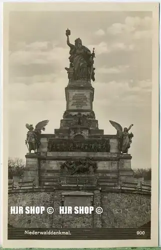 um 1920/1930 Ansichtskarte,  „Niederwalddenkmal“  ungebrauchte Karte