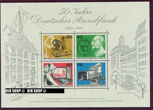 1973, MiNr. Block 4**, Zustand: sehr gut