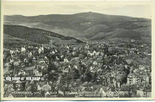 um 1930/1940 Ansichtskarte,  „ Wernigerode Harz“ mit Frankatur