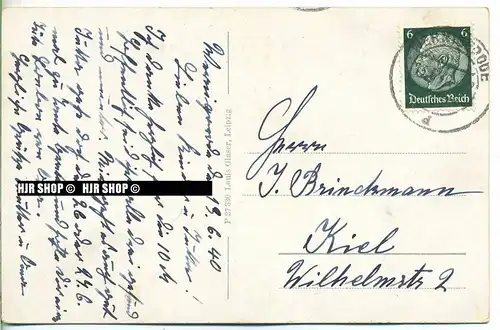 um 1930/1940 Ansichtskarte,  „ Wernigerode Harz“ mit Frankatur
