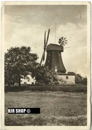 um 1940/1950 Ansichtskarte, FELDPOST, Ganzsache „ Mühle in Schleswig - Holstein“ mit Frankatur