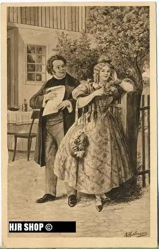 um 1910/1920 Ansichtskarte,  „ Schubert und Hannele“