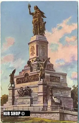 um 1910/1920 Ansichtskarte  “Nationaldenkmal“,  gelaufene Karte mit Stempel, Nationaldenkmal 10. Sep. 1916