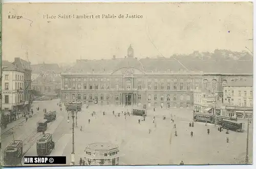 um 1910/1920 Ansichtskarte (Feldpost) “Liege“,  gelaufene Karte