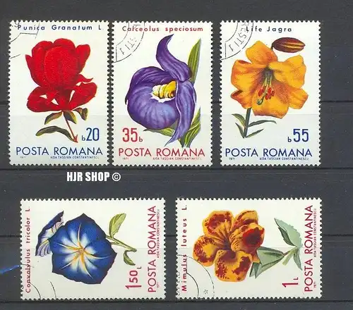 1971, Romania, Mi. Nr. 2249-53, gest. Zustand: gut