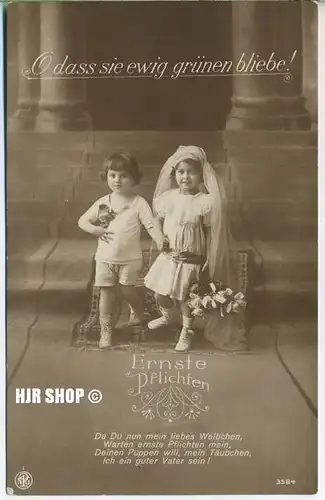 Postkarte:  O dass sie ewig grünen bliebe! 3584