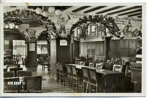 Postkarten:  Rüdesheimer Schloß, Teilansicht