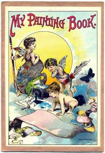 My Painting Book, Kinder-Malbuch, unbenutzt, 7 Seiten, älter um 1900