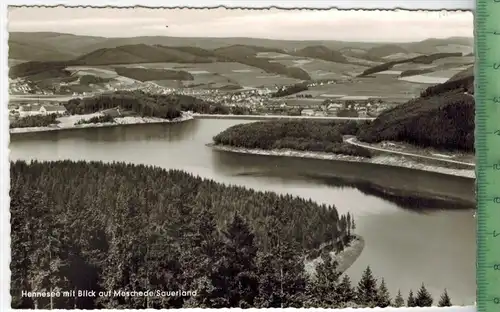 Hennesee mit Blick auf Meschede/Sauerland, Verlag: Helmut Weiss, Bückeburg, POSTKARTE, Erhaltung: I-II, unbenutzt,