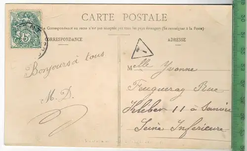 .Bavent, Chàteau du Grand-Plain 1900/1910, Verlag: Ch. Hue , POSTKARTE mit Frankatur,  mit Stempel,  Erhaltung: I-II,