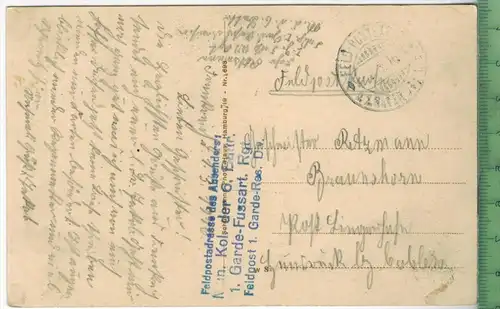 Kirche in St. Laurent vor Arras 1916, Verlag: Schuhmann, Hamburg, FELD- POST KARTE ohne Frankatur, mit Stempel