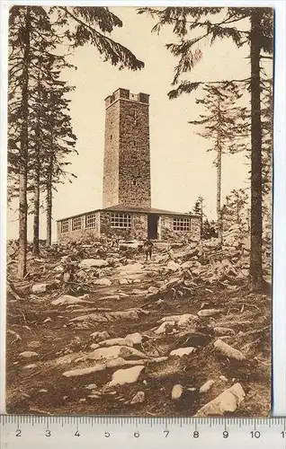 FICHTELGEBIRGE, Aussichtsturm auf dem Ochsenkopf, Verlag: Johannes Leonhardt,  Postkarte mit Frankatur, mit Stempel,