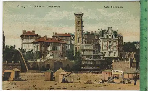 Dinard, Cristal Hotel 1910/1920,Verlag: -,Postkarte, Erhaltung: I-II, unbenutzt,Karte wird in Klarsichthülle verschickt.